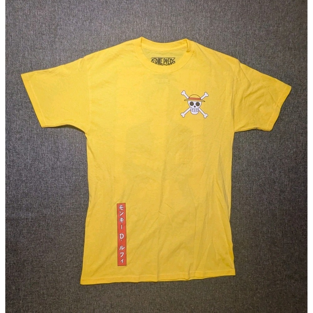 One Piece Monkey D Luffy Anime Graphic T Shirt Ripple Junction Tee Pirate Yellow